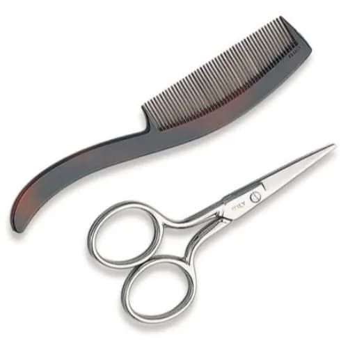 4102 - Mustache Scissors And Comb