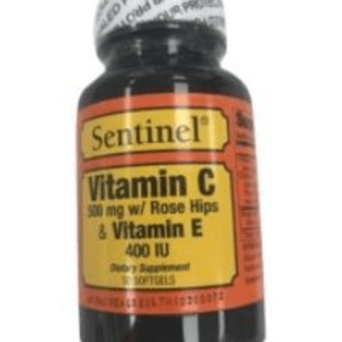 Sentinel Vit C 500Mg W/Rose Hips Vit E-400 Iu So