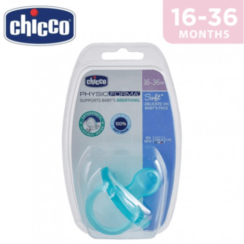 Chicco Silicone Soother Boy From 16 To 36 Months Box - 2 Pieces