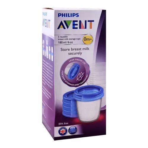 Avent Scf619/05 Breast Milk Refill Cups 180Mlx5