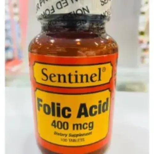 Sentinel Folic Acid 400 Mcg Tab 100S