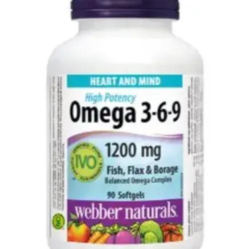 Webber Naturale Omega 3 6 9 1200Mg Sgc 90 Pieces