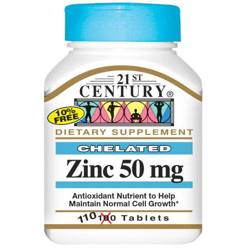 21 St Century Zinc Chelated Tablets 110`s