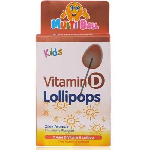 Multiball Kids Vitamin D Lollipops 7'S