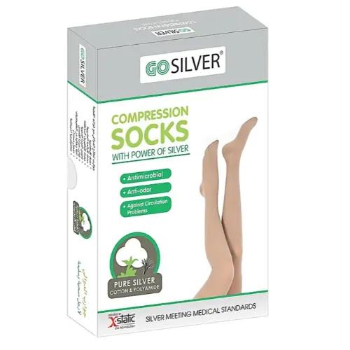 Go Silver Panty Hose Comp Socks Open Toe Size-3 (23-32)