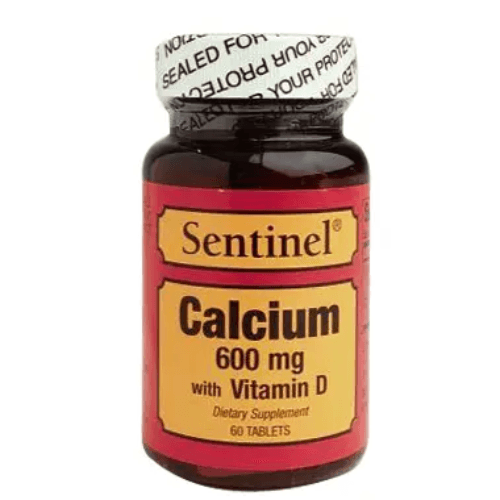 Sentinel Calcium 600 Mg Plus Vitamin D Tab 60S