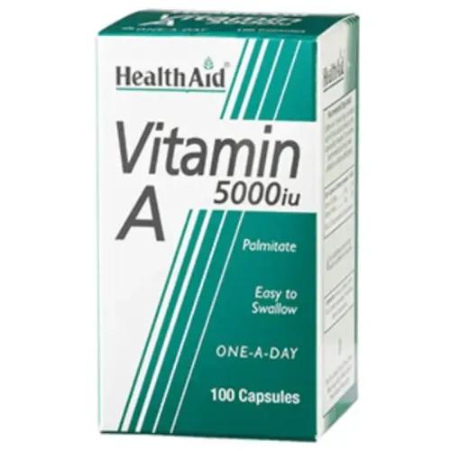 Health Aid Vitamin A 5000Iu 100 Capsules 