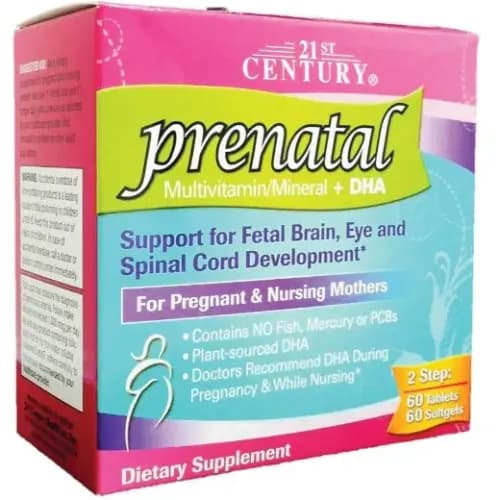 21St Century Prenatal + Dha Tablets 60 + 60 Pieces