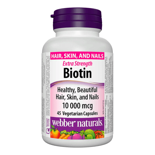 Webber Naturals Biotin 10000 Mcg Cap 45 Pieces