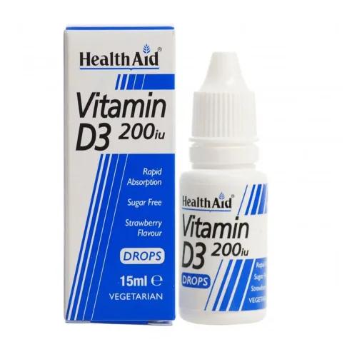 Health Aid Vitamin D3 200 Iu Drops 15Ml