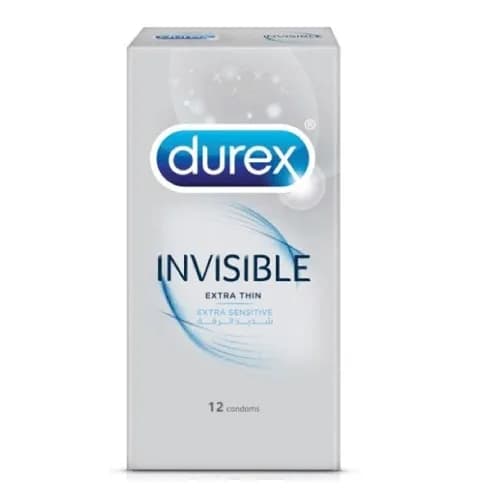 Durex Invisible Extra Thin Lubricated 12S