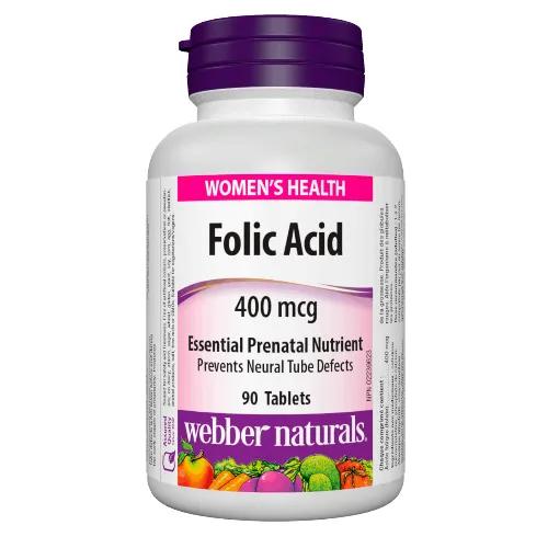 Webber Naturals Folic Acid Tab 400 Mcg 90 Pieces