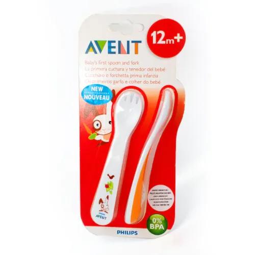 Avent Toddler Fork And Spoon 12 Month Plus Scf712-00