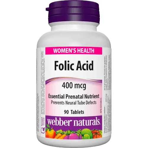 Webber Naturals Folic Acid Tab 400 Mcg 90 Pieces