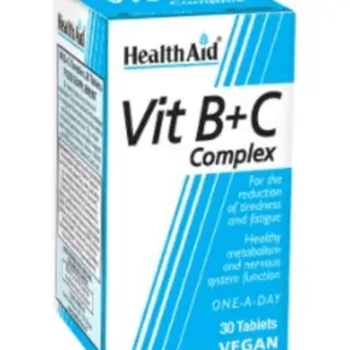 Health Aid Vitamin B+C Complex 30 Tablets 