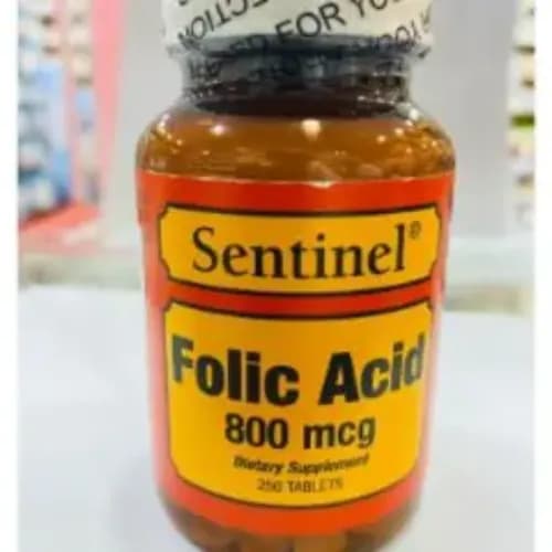 Sentinel Folic Acid 800 Mcg Tab 250S