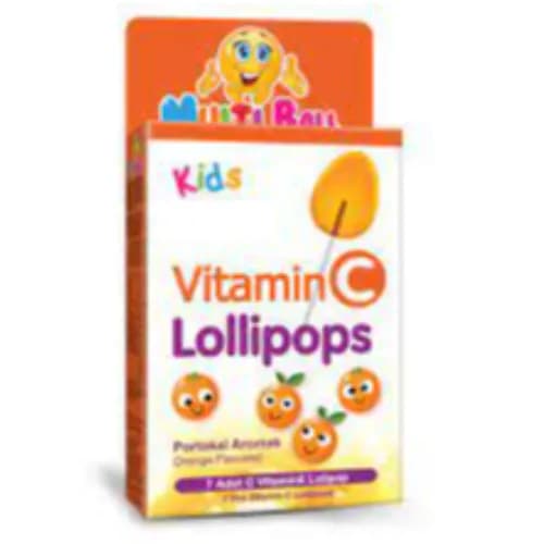 Multiball Kids Vitamin C Lollipops 7's 