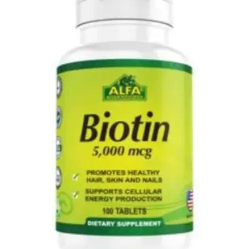 Alfa Biotin 5000Mcg 100 Tablets