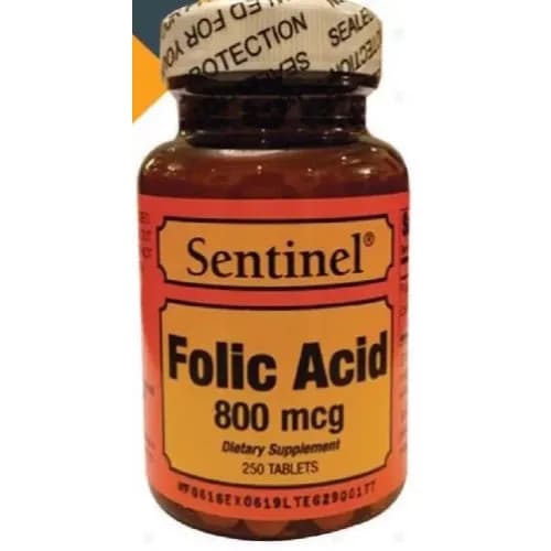 Sentinel Folic Acid 800 Mcg Tab 250S