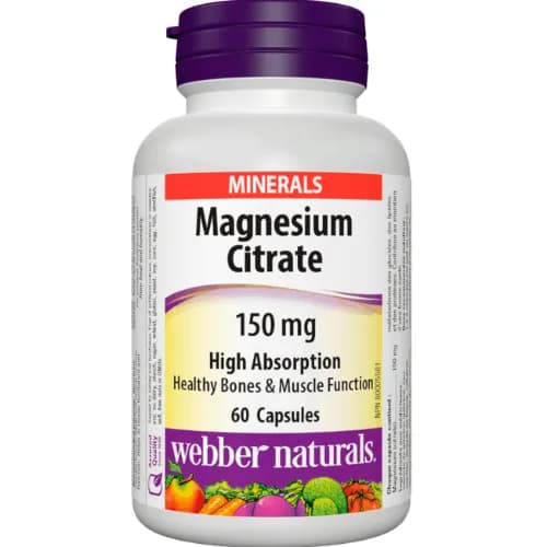 Webber Naturals Magnesium Citrate 150Mg Cap 60 Pieces