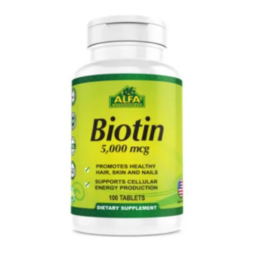 Alfa Biotin 5000Mcg 100 Tablets