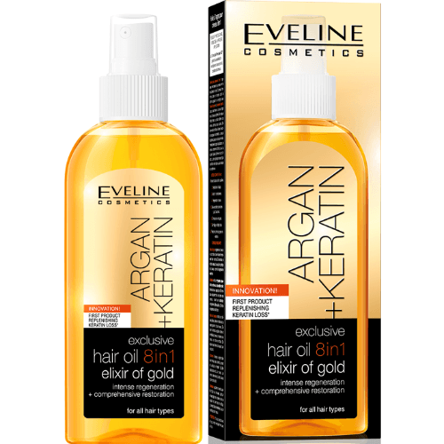 Eveline Argan+Keratin Hair Oil 8 In 1 150 Ml