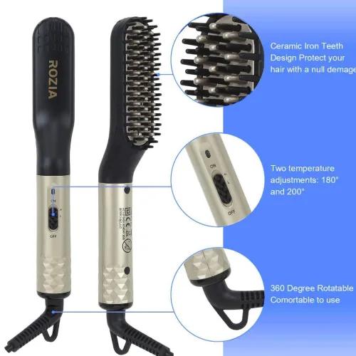 Hair Brush Men Hair Straightening Rozia