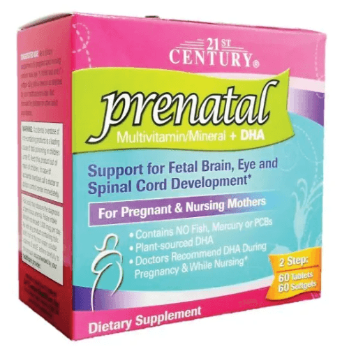 21St Century Prenatal + Dha Tablets 60 + 60 Pieces