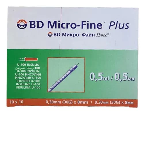 Bd Micro Fine Plus 0.5 Ml 10'S