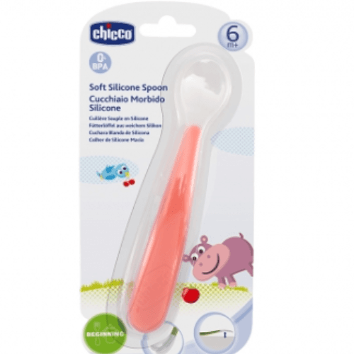 Chicco Soft Silicone Spoon 6 Months Plus Red Box