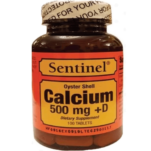 Sentinel Calcium Oyster Shells 500 Mg Plus Vitamin D 100S