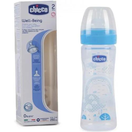 Chicco Well Being Feeding Bottle Silicone Boy Box 250 Ml