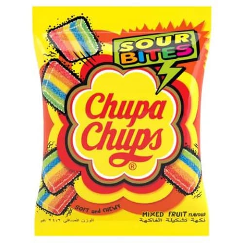 Chupa Chups Sour Gummy Bites Mixed Fruit Flavor 24.2 Gr