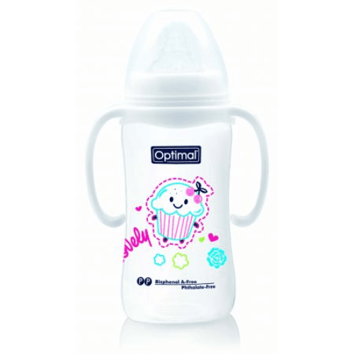 Optimal Wide Neck Feeding Bottle With Handle - 300Ml