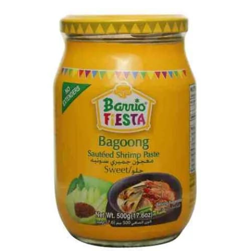 Barrio Fiesta Bagoong Sweet Sauteed Shrimp Paste - Extenders Free 500 Gr