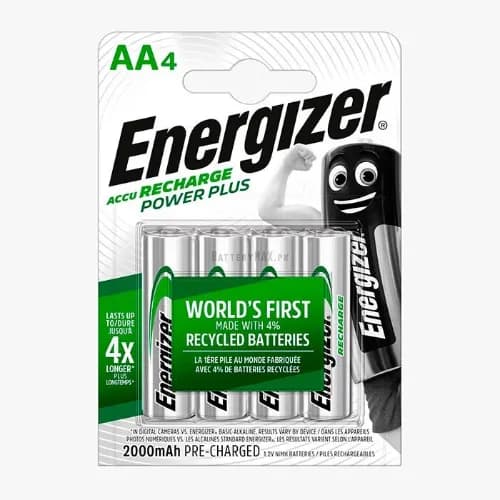 Energizer Recharge Power Plus Aa Alkaline Batteries 4 Per Pack