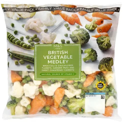 British Vegetable Medley 1kg (Frozen)
