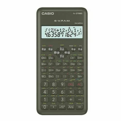 Casio Fx-570Ms 2Nd Edition Scientific Calculator With 2 Line Display 1 Pcs