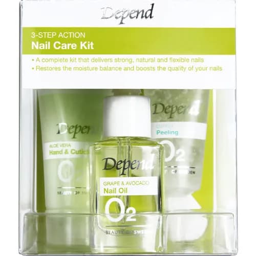 Depend O2 Nailcare 3 Step Action Nail Kit