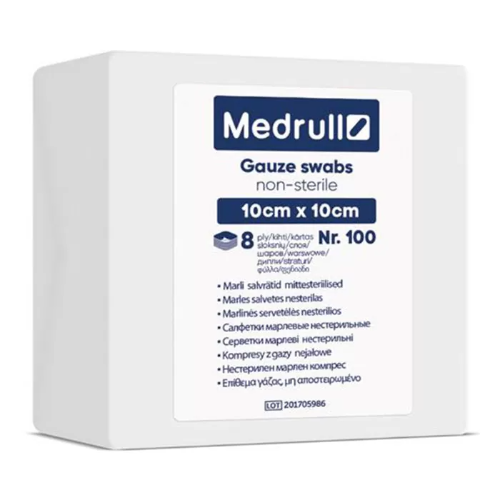 Medrull Gauze Swab Sterile (10X10 Cm) 8Ply N5