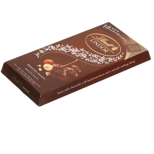 Lindt Lindor Milk Chocolate Slab With Hazelnuts 100G