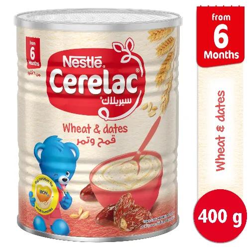 Cerelac Infant Cereal With Wheat & Dates (6+ Months) - Artificial Colorings Free, Preservatives Free 400 Gr