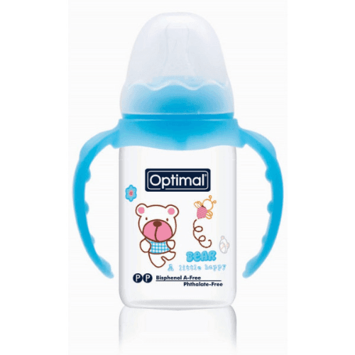 Optimal Narrow Neck Feeding Bottle With Handle - 140Ml