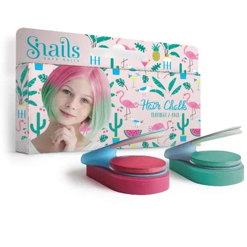 Snails Hair Chalk Set Of 2Pcs Flamingo 20G