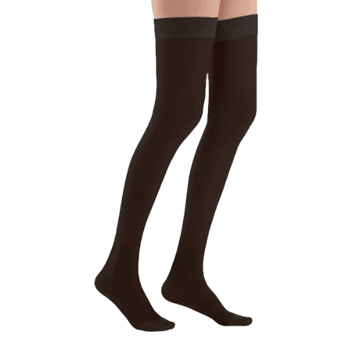 Luxor Hostess Stockings Thigh High Closed Toe Black Color 18-21Mmhg-S