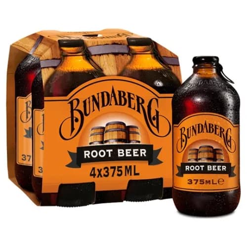 Bundaberg Root Beer Non Alcoholic Beverage 4 X 375 Ml