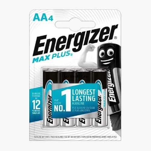 Energizer Max Plus Aa Alkaline Batteries 4 Per Pack