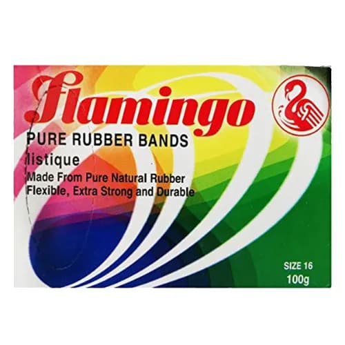 Flamingo Pure Rubber Bands Size 16 100G