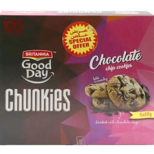 Britannia Good Day Chunkies Chocolate Chip Cookies 60 Gr