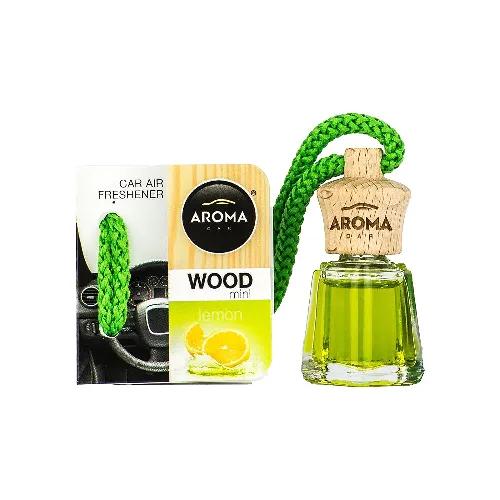 Aroma Car Wood Mini Air Freshener Lemon Scent 4 Ml